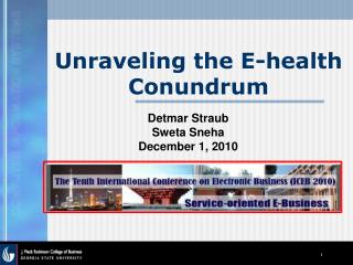 Unraveling the E-health Conundrum