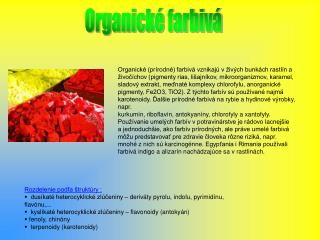 Organické farbivá