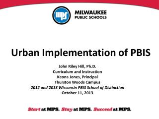 Urban Implementation of PBIS