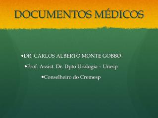 DOCUMENTOS MÉDICOS