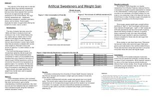 Artificial Sweeteners and Weight Gain