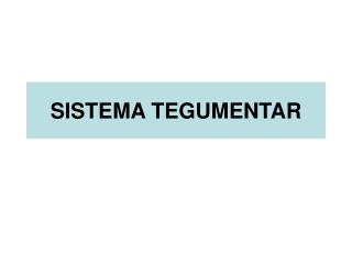 SISTEMA TEGUMENTAR