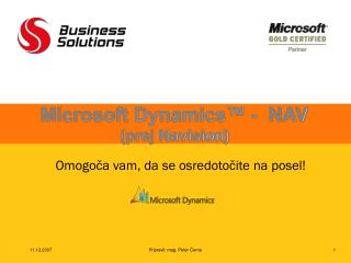 Microsoft Dynamics™ - NAV (prej Navision)