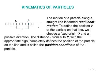 KINEMATICS OF PARTICLES