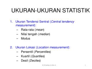 UKURAN-UKURAN STATISTIK