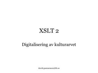 XSLT 2