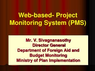 Web-based- Project Monitoring System (PMS)