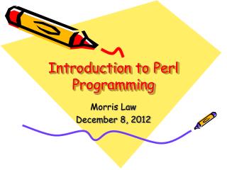 Introduction to Perl Programming