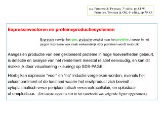 Expressievectoren en proteïneproductiesystemen