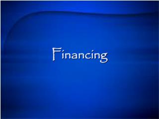 Financing