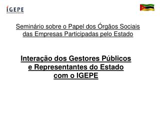 Seminário sobre o Papel dos Órgãos Sociais das Empresas Participadas pelo Estado