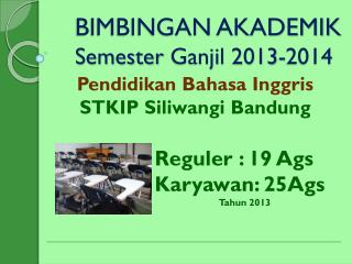BIMBINGAN AKADEMIK Semester Ganjil 2013-2014