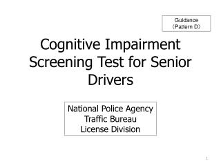 Cognitive Impairment Screening Test for Senior Drivers