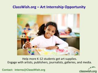ClassWish – Art Internship Opportunity