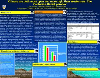 Chinese are both more open and more rigid than Westerners: The Confucian-Daoist paradox