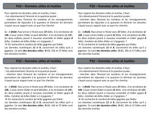 P10 – Données utiles et inutiles