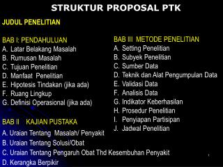 STRUKTUR PROPOSAL PTK