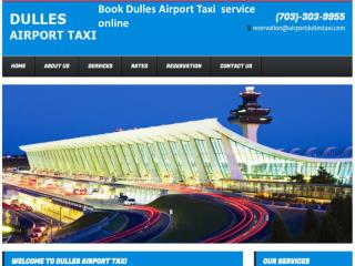 Book Dulles Airport Taxi service online