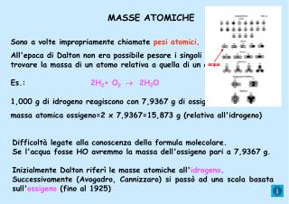 MASSE ATOMICHE