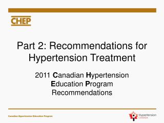 Part 2: Recommendations for Hypertension Treatment