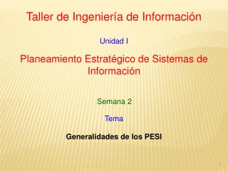 Taller de Ingeniería de Información