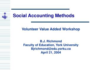 Social Accounting Methods