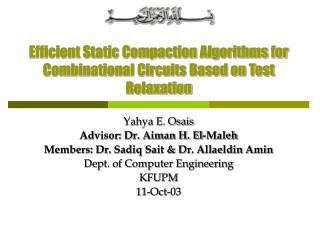 Efficient Static Compaction Algorithms for Combinational Circuits Based on Test Relaxation