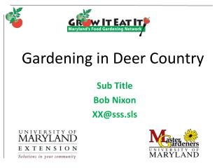 Gardening in Deer Country