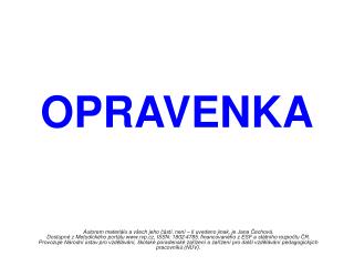 OPRAVENKA