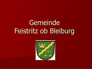 Gemeinde Feistritz ob Bleiburg