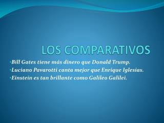 LOS COMPARATIVOS