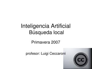 Inteligencia Artificial Búsqueda local