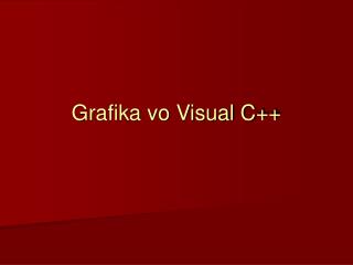 Grafika vo Visual C++