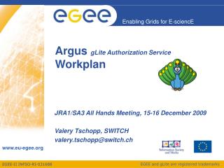 Argus gLite Authorization Service Workplan