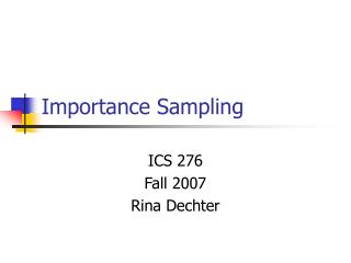 Importance Sampling