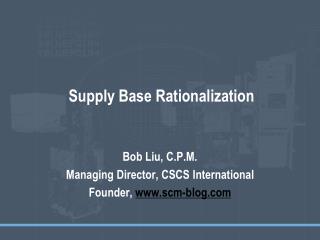 Supply Base Rationalization