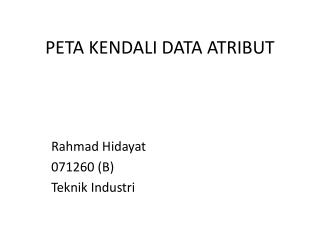 PETA KENDALI DATA ATRIBUT