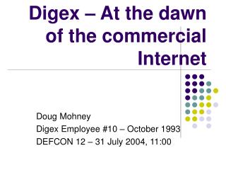 Digex – At the dawn of the commercial Internet