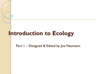 Introduction to Ecology