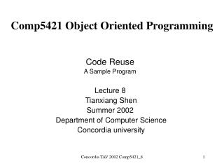 Comp5421 Object Oriented Programming