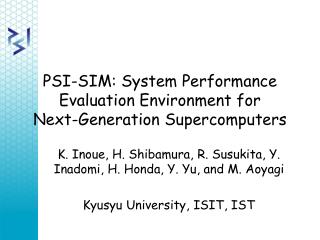 PSI-SIM: System Performance Evaluation Environment for Next-Generation Supercomputers