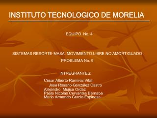 INSTITUTO TECNOLOGICO DE MORELIA