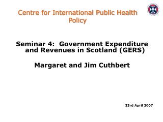 Centre for International Public Health Policy
