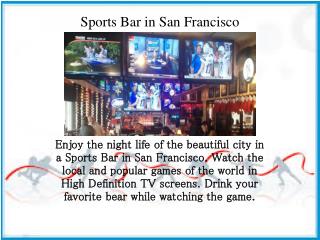 Sports Bar in San Francisco