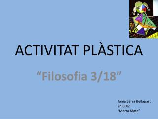 ACTIVITAT PLÀSTICA