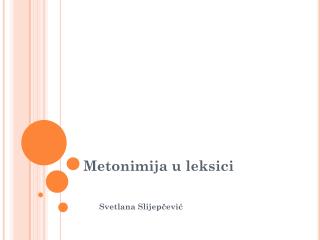 Metonimija u leksici