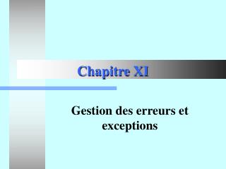 Chapitre XI