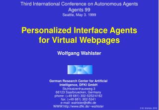 Personalized Interface Agents for Virtual Webpages