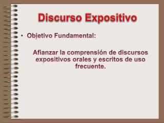 Discurso Expositivo