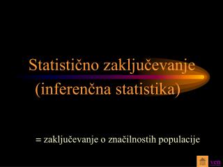 Statistično zaključevanje (inferenčna statistika)